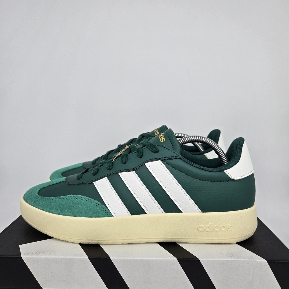 New adidas Barreda Lifestyle Collegiate Green Core White Men's Shoes Size 9.5